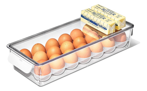 Huevera P/ Oxo Refrigerador, Transparente, 20 Huevos, 37 X 1