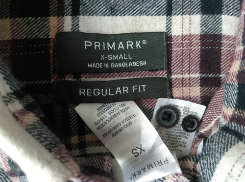 Camisa Franela Cuadros Hombre Primark Xs (Usado)