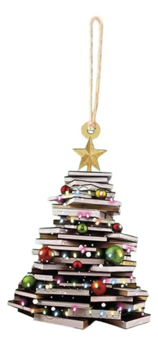 3 Adornos Para De Navidad Con Forma De Libro, Regalos Para A