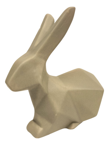 Figura Decorativa Conejo Origami Beige
