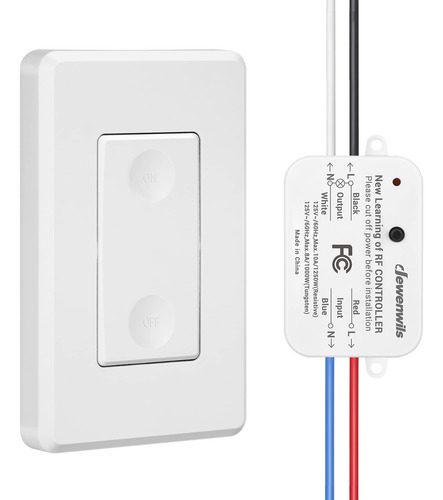 Kit De Interruptor De Luz Inalámbrico De 3 Vías Y Receptor,