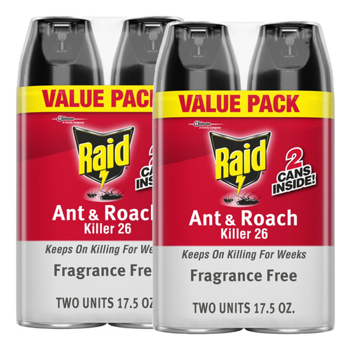 Raid Max Insecticida Repelente De Insectos 4 Ct