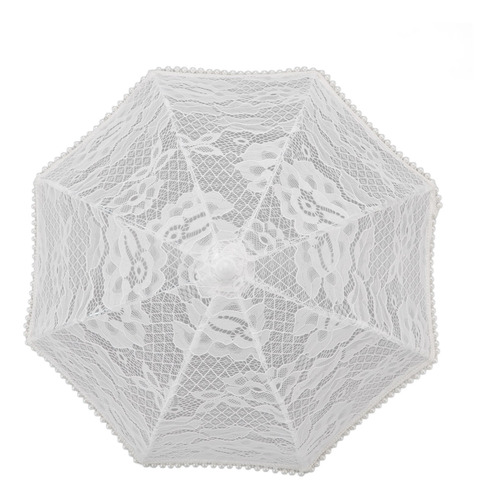 Paraguas Nupcial Vintage Para Bodas, Parasol De Encaje Blanc