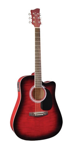 Guitarra Electroacustica Con Corte Jay Turser Jj45fcet 