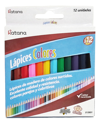 Lapices De Colores X6 Cajas De 12 Unidades Trazo Multicolor