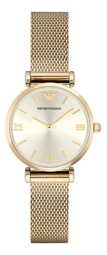 Reloj Retro Dorado Emporio Armani Para Mujer Ar1957