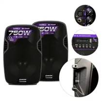 Comprar Kit 2 Caixas Ativas 15 Waldman Rc-750x Bluetooth + 2 Tripés