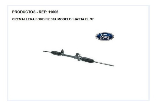 Cremallera Direccion Mecanica Ford Ka Modelo 96 Al 07 11606