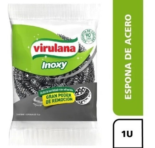 Esponja De Acero Inoxy Limpieza Profunda Virulana 15g