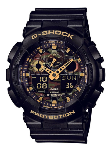 Relógio Casio Preto Masculino G-shock Anadigi Ga-100cf-1a9