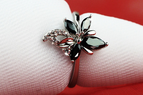 Imagen 1 de 10 de Anillos Compromiso Oro 18k Regalo Mama Dama Orquidea Calidad