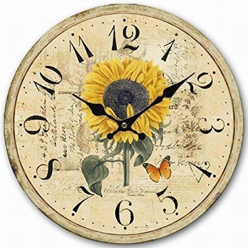 12 Pulgadas Reloj Decorativo Eruner De Madera Bares Cafeterr