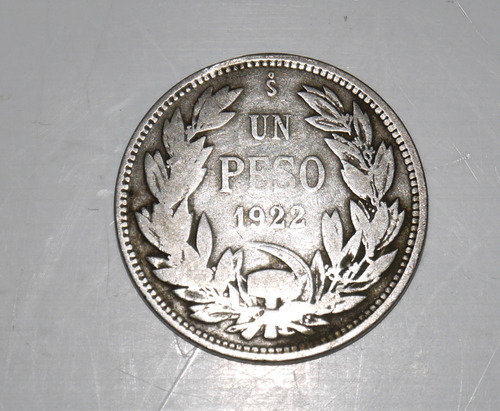 Moneda De 1 Peso Chile 1922