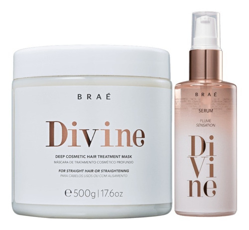 Braé Divine Kit Másc Anti-frizz 500gr + Serum Plume 60ml