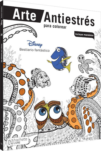 Imagen 1 de 4 de Colorea Disney Pixar Bestiario Fantastico Libro Mandalas Art