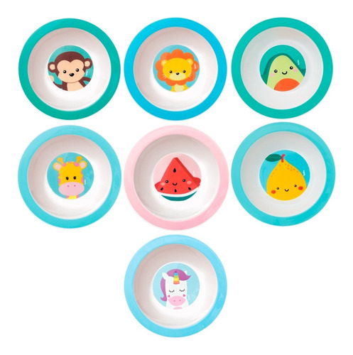 Imagem 1 de 4 de Prato Infantil Divertido Para Bebe E Crianca Bowl Plastico