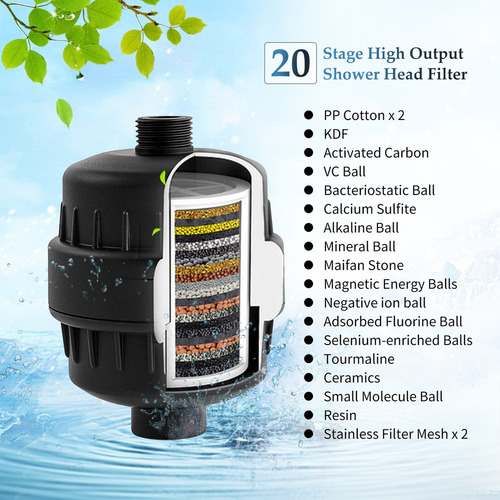 Filtro De Chuveiro High Shower Water Tape Stage Softener 20