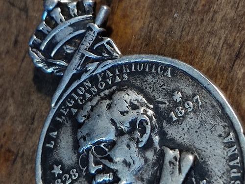 Medalla Antigua Española Legión Patriótica Siglo 19