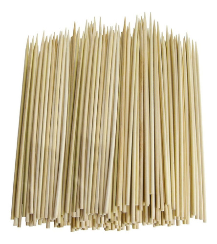 Paquete De 300 Brochetas Delgadas De Bambú, 6 Pulgadas, Beig