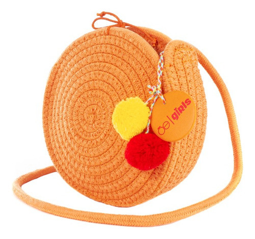 Bolsa Crossbody Cloe Girls Tejido Color Naranja