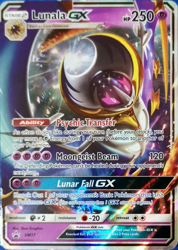 Carta Pokemón Lunala Gx (Usado)