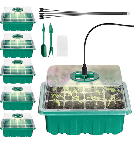 5 Pack Seed Trays - Seed Starter Trays With Grow Light -