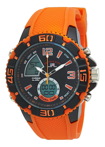 Reloj Hombre U.s. Polo Assn. Us9483 Cuarzo Pulso Anaranjado 