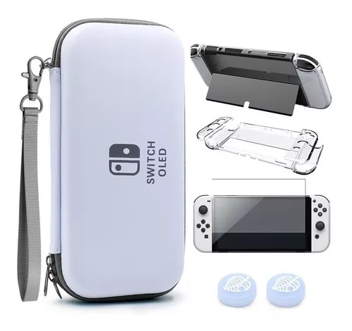 Kit Completo Bolsa + Case + Película + 2 Grip Switch Oled