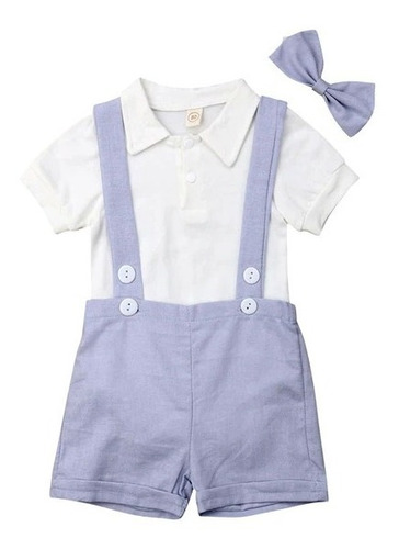 Conjunto Bebé Niño Traje Formal Ropa De Verano Short Bautizo | MercadoLibre