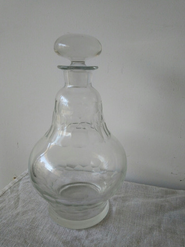 Antiguo Botellón De Cristal Tallado - Moser