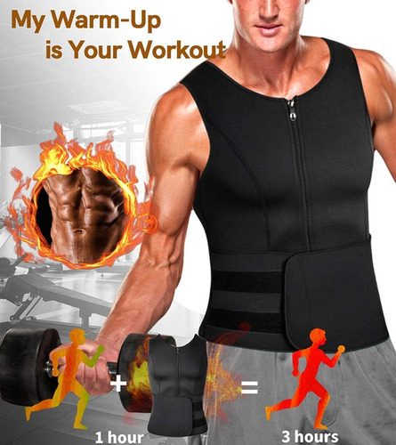 Hombre Sudor Sauna Chaleco Faja Shaper Quemar Grasa