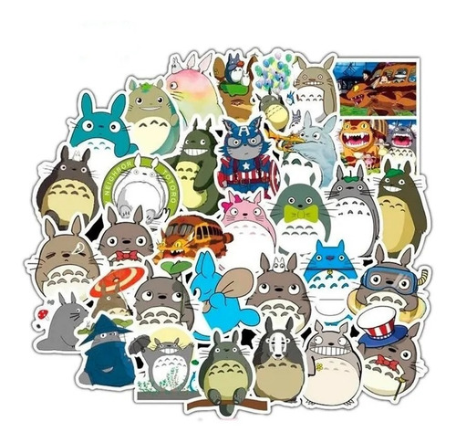 Totoro - Set De 50 Stickers / Calcomanias