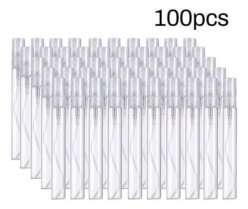 100 Pcs 10ml Mini Botellas Spray Perfume Vidrio Recargables