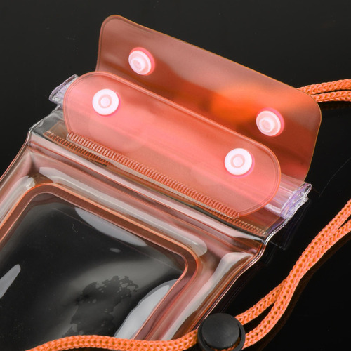 3 Bolsa Impermeable Para Teléfono, Bolsa Seca Naranja
