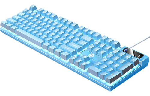 Teclado Mecánico Para Juegos Usb Respuesta Rápida 104 Azul