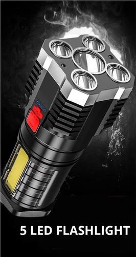 ^ Linterna Led Recargable Superpotente De 5 Led