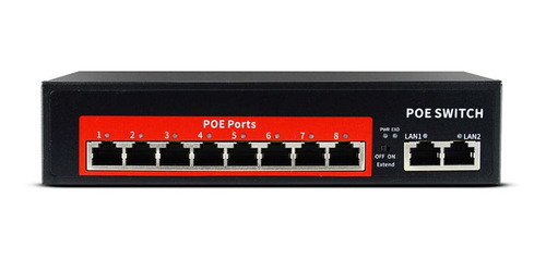 Conmutador Ethernet De 10 Puertos Interruptor De Red Poe Div