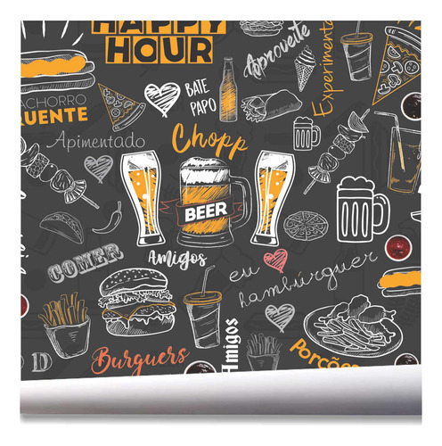 Papel De Parede Cerveja Pub Bar Chopp Kit 02 Rolos A519