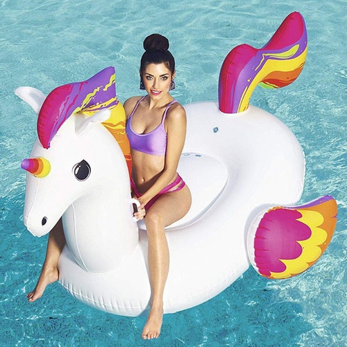 Inflable Unicornio Kawai Pileta Bestway Aro Gigante Flotador