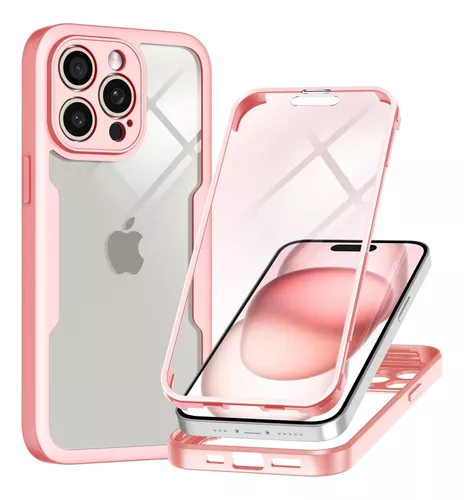 Case iPhone 15 Pro 3 En 1 Transparente 360 Alta Proteccion Y Diseño Funda  Protector