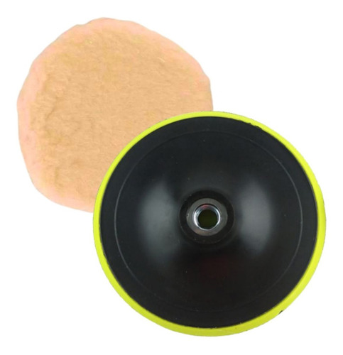Imagem 5 de 8 de Kit C/1 Boina Lã Polimento Automotivo Disco 125mm Politriz