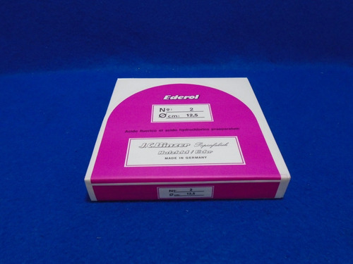 Papel Filtro Cuantitativo Ederol No. 2, Diam. 12.5 Cm 7 Um