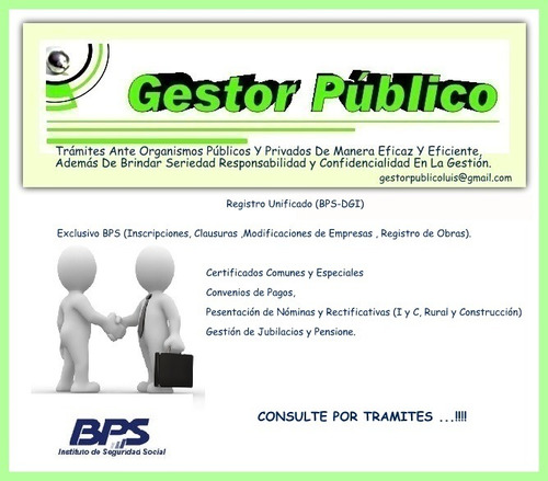 Imagen 2 de 7 de Gestor-trámites -bps-dgi -mtss-dgr-mtop-imm-apostillas-mec