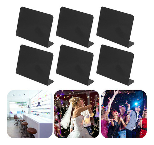 Miniset De 20 Placas De Cuadro-negro Para Buffet,