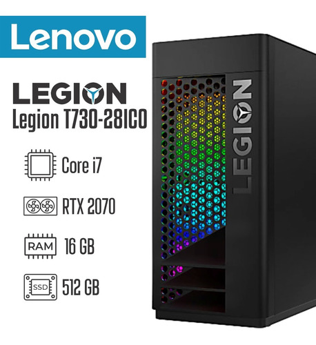 Torre Lenovo Legion T730 Core I7 16gb 512gb + 1tb Rtx 2070 