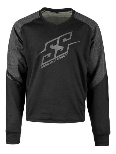 Camiseta Reforzado Critical Mass Speed & Strength Moto Negro