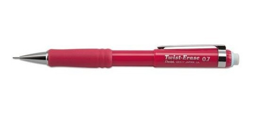 Lápiz Mecánico Pentel Twist-erase Iii, 0.7 Mm, Rojo