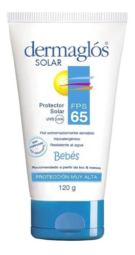 Dermaglós Protector Solar Fps65 Bebés +6 Meses Piel Sensible