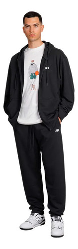 New Balance Hoodie Mja41501bk Stack- Hombre - N2t000151550