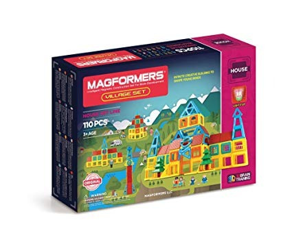 Magformers Village Conjunto (110 Piezas) Magnéticos Bloques 